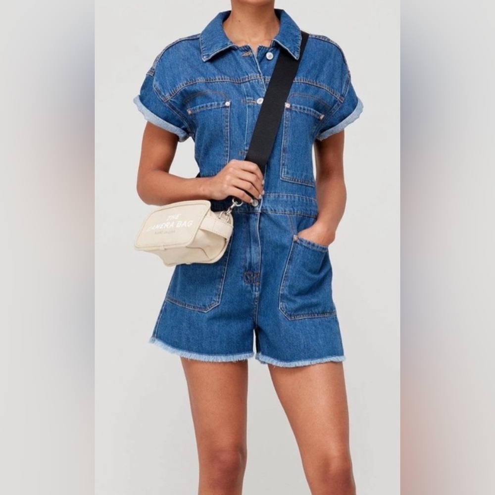 We The Free Light Blue Denim Jumpsuit - Picture 3 of 9